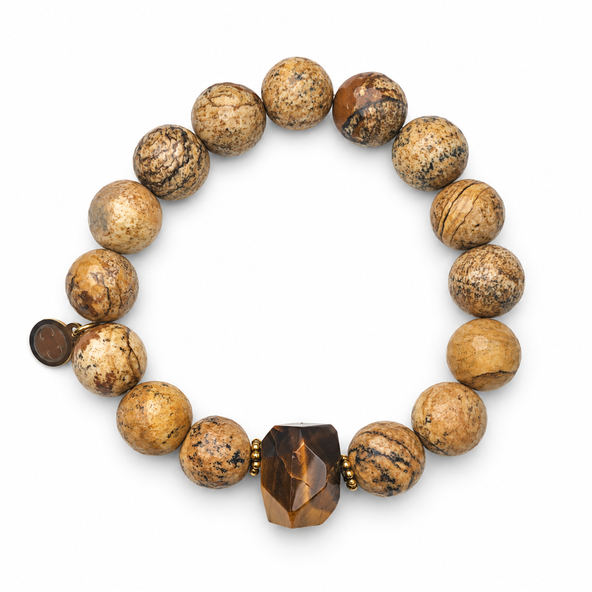 Picture Jasper with Tiger Eye Nugget Rock Candy - Oriana LaMarca Designs