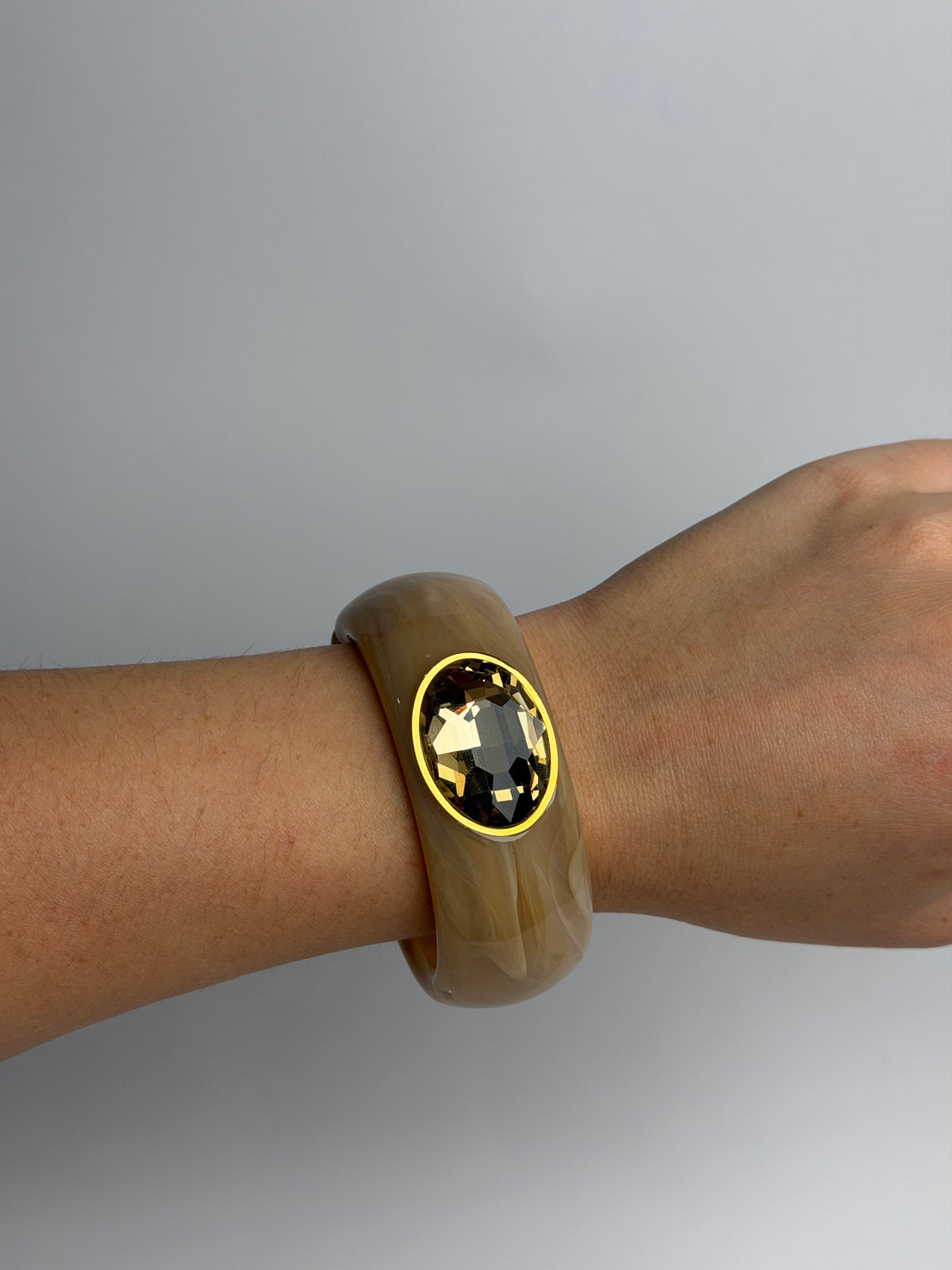 Serena Caramel Acrylic Bangle