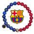 Barcelona Mens Marsala Jade and Lapis with Pavé Soccer Ball with preserved team logo on transparent background