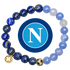 Napoli Mens Aqua Jade and Lapis with Pavé Soccer Ball with preserved team logo on transparent background