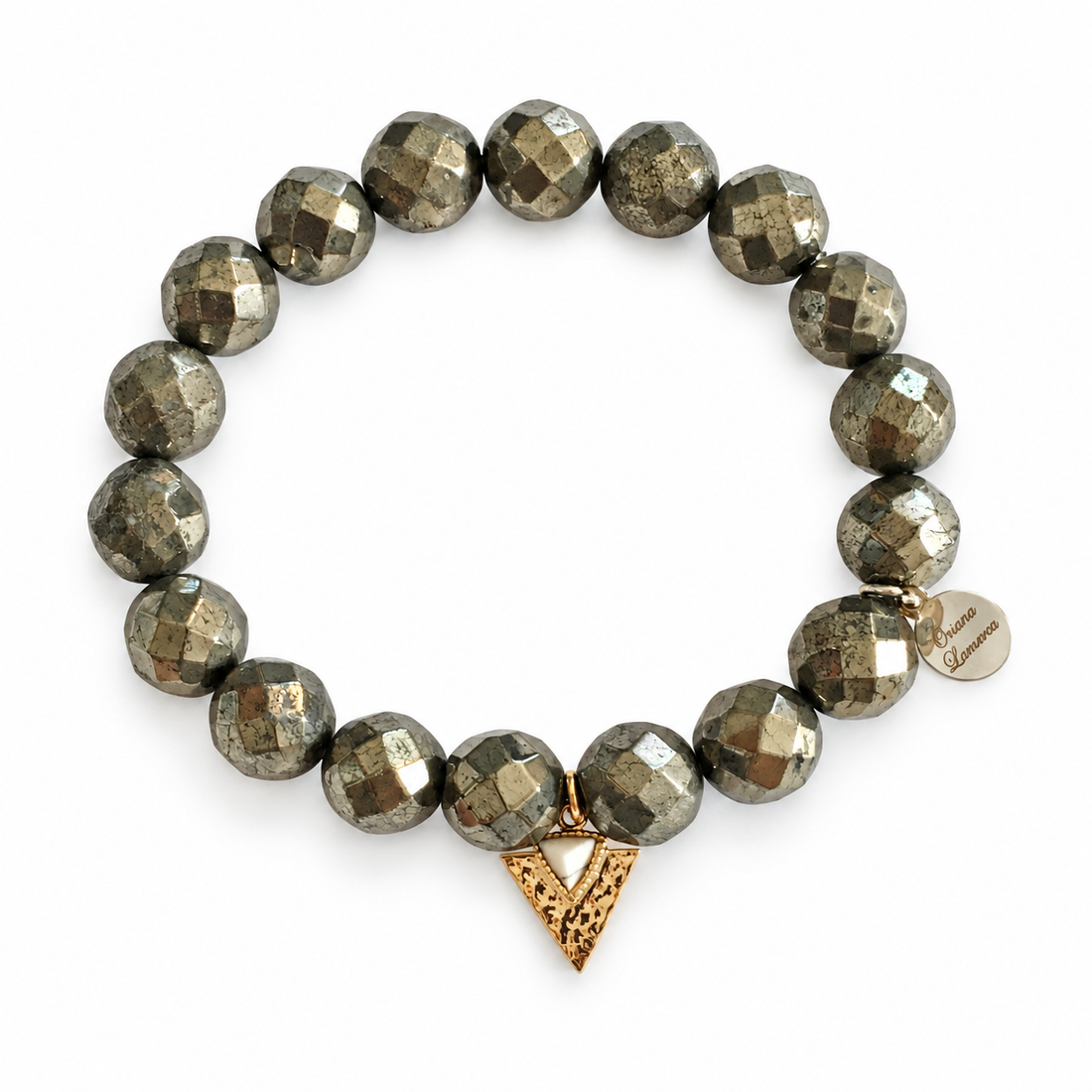 Pyrite with White Howlite Dagger Pendant — Oriana LaMarca