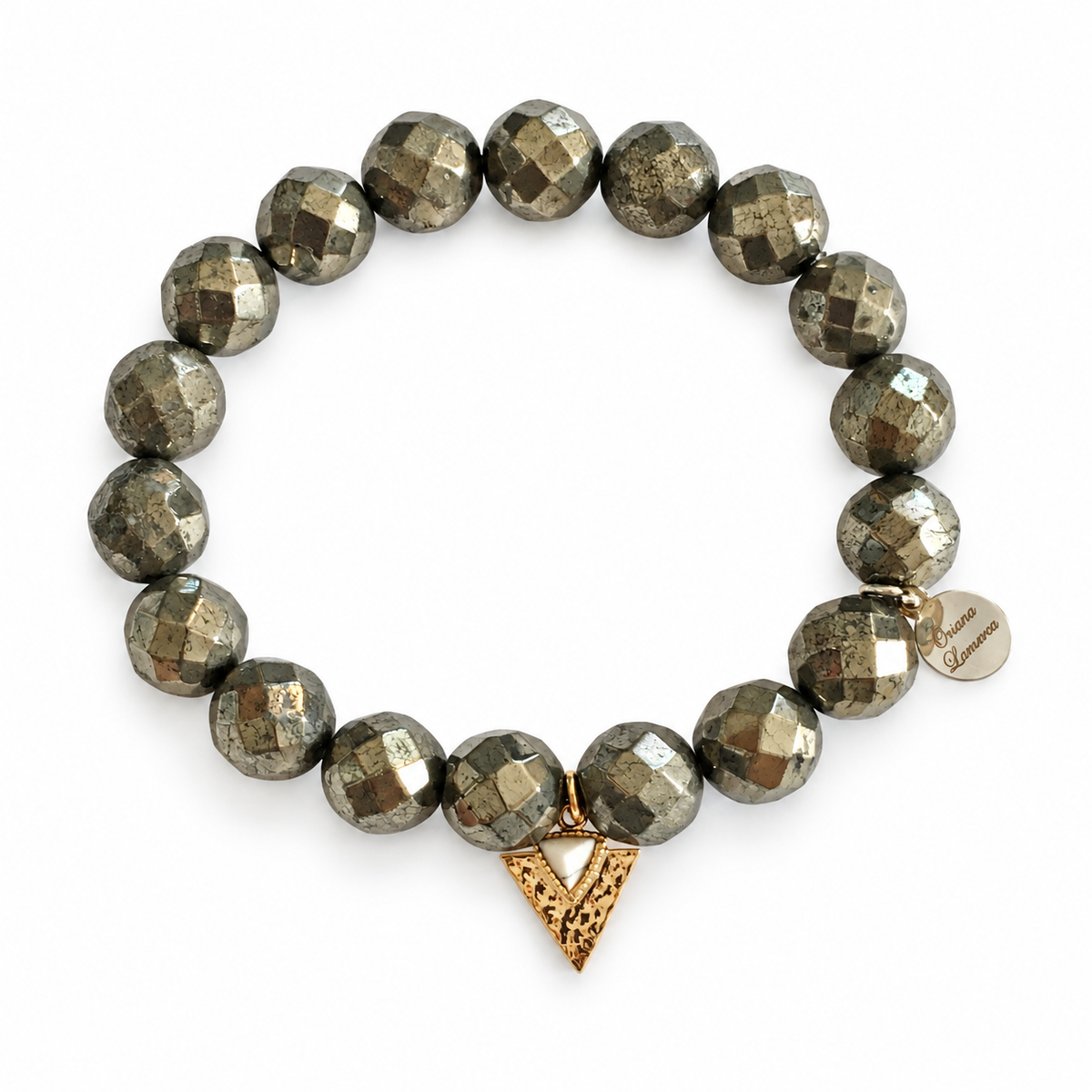 Pyrite with White Howlite Dagger Pendant — Oriana LaMarca