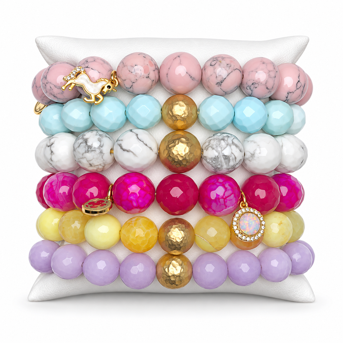 Magical Unicorn Armparty on white studio background