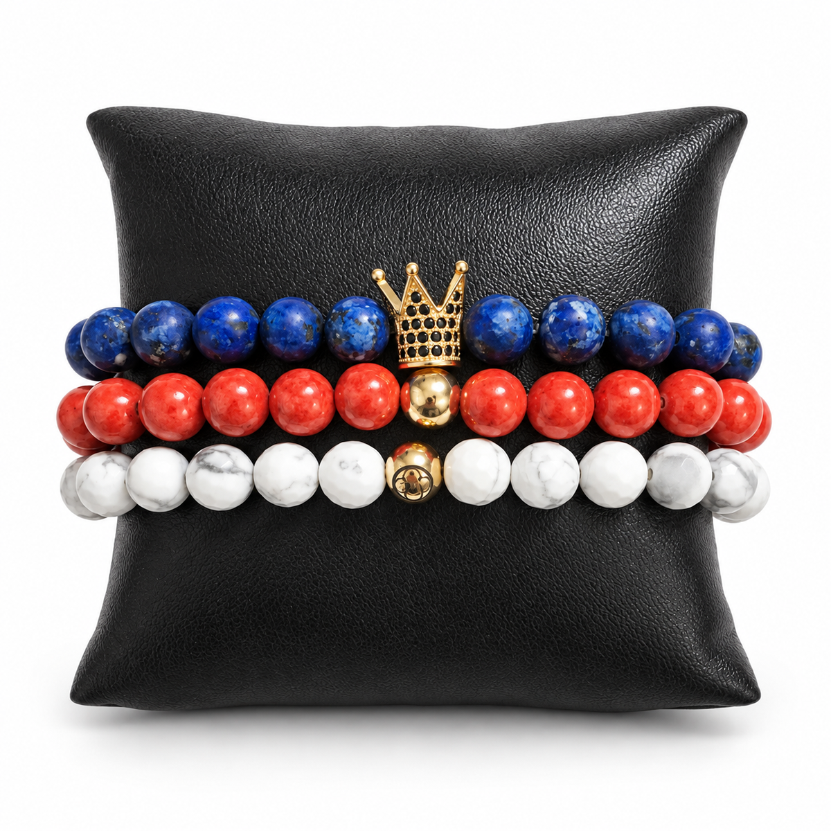Mens Hamptons Arm Party on white studio background