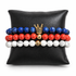 Mens Hamptons Arm Party on white studio background