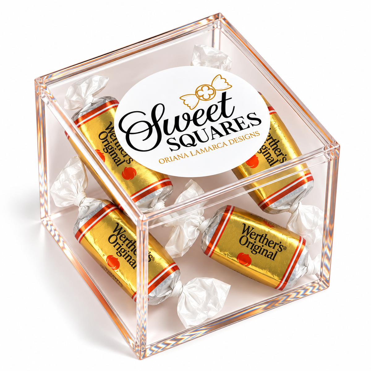 Pumpkin Spice Caramel Sweet Square on a white background