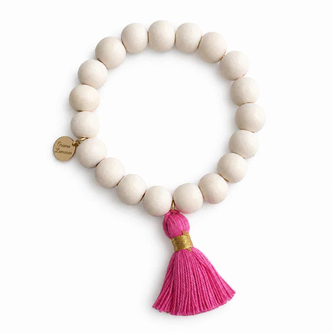 Blonde Wood with Magenta Tassel — Oriana LaMarca