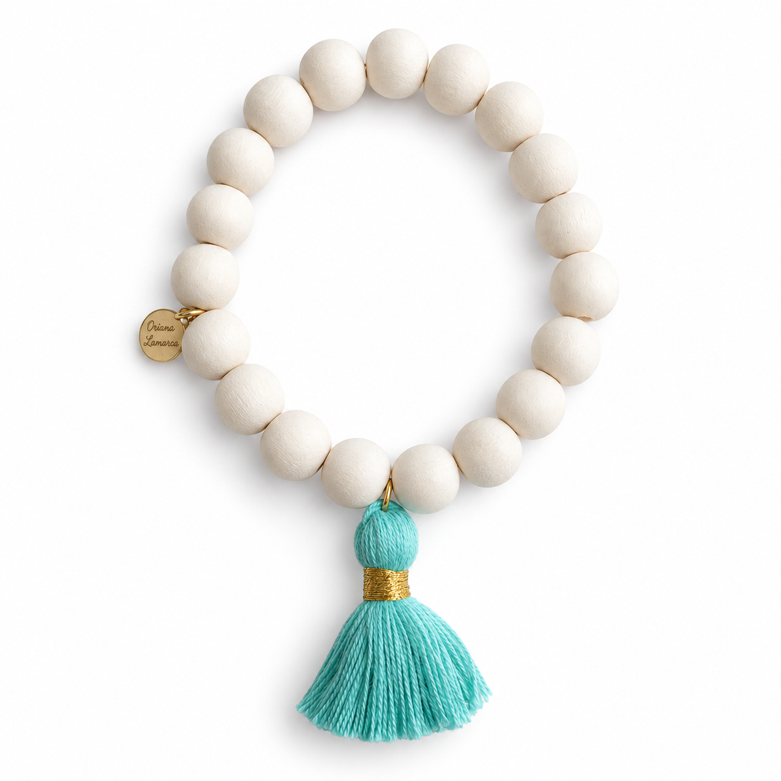 Blonde Wood with Mint Tassel — Oriana LaMarca