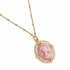 Pink Pavé Cameo Necklace studio photo