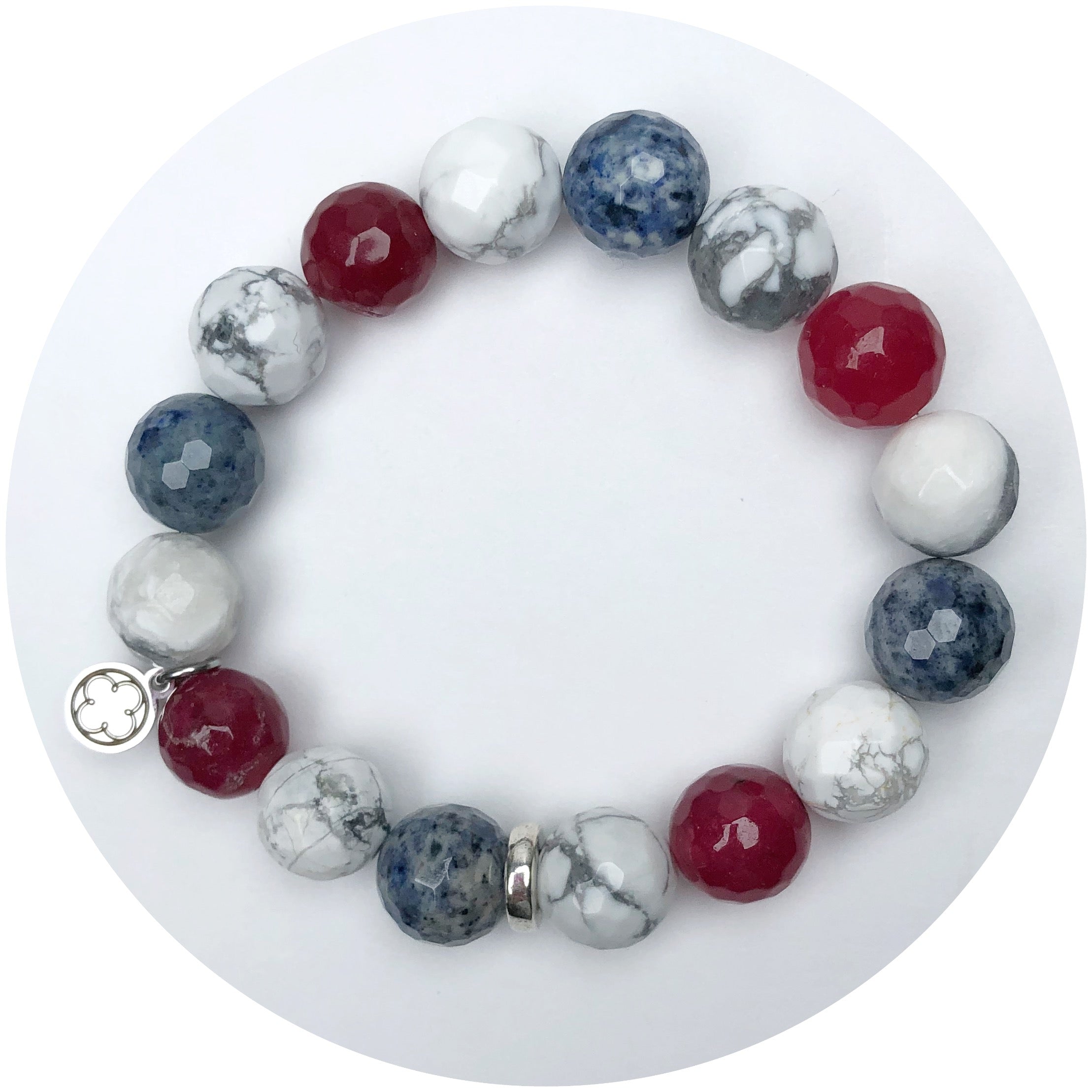 Mixed Crimson Iceberry with Silver Spacer