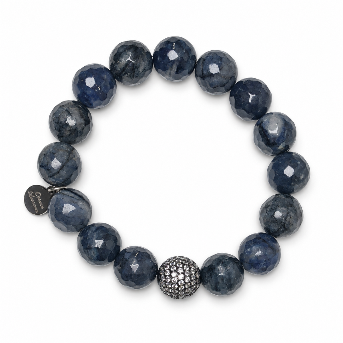 Neptune Jasper with Micro Pavé Gunmetal - Oriana LaMarca Designs