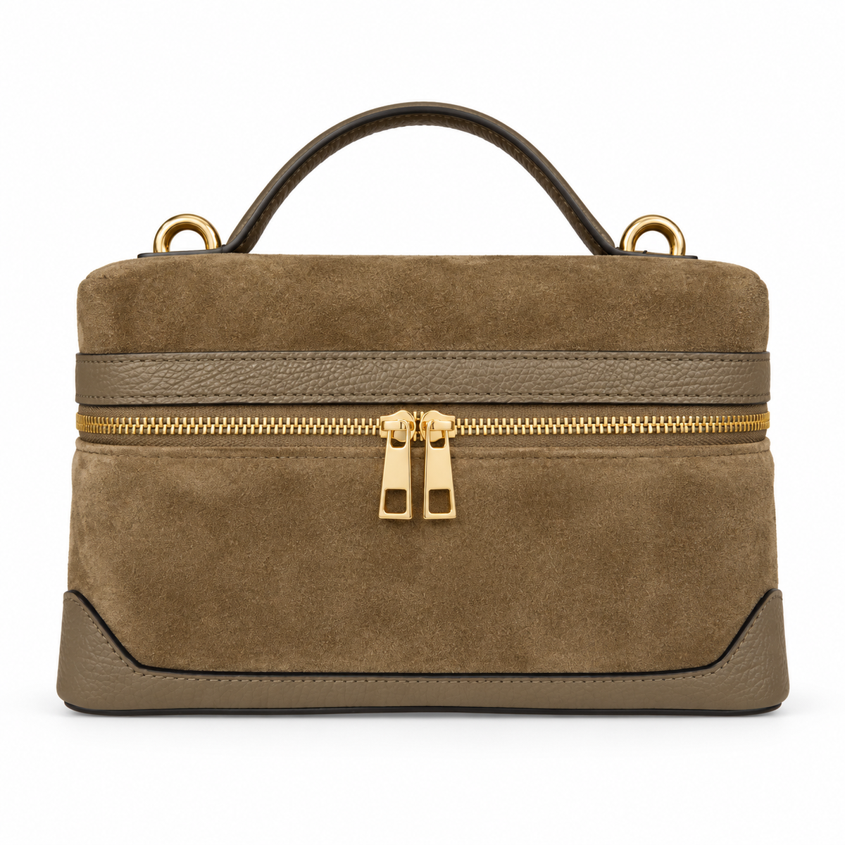 Frankie Taupe Suede Handbag
