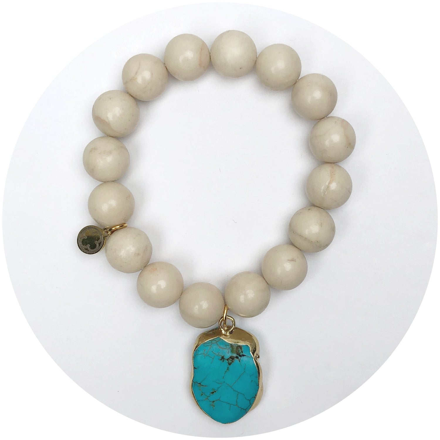 Cinnamon Jade with with Turquoise Pendant