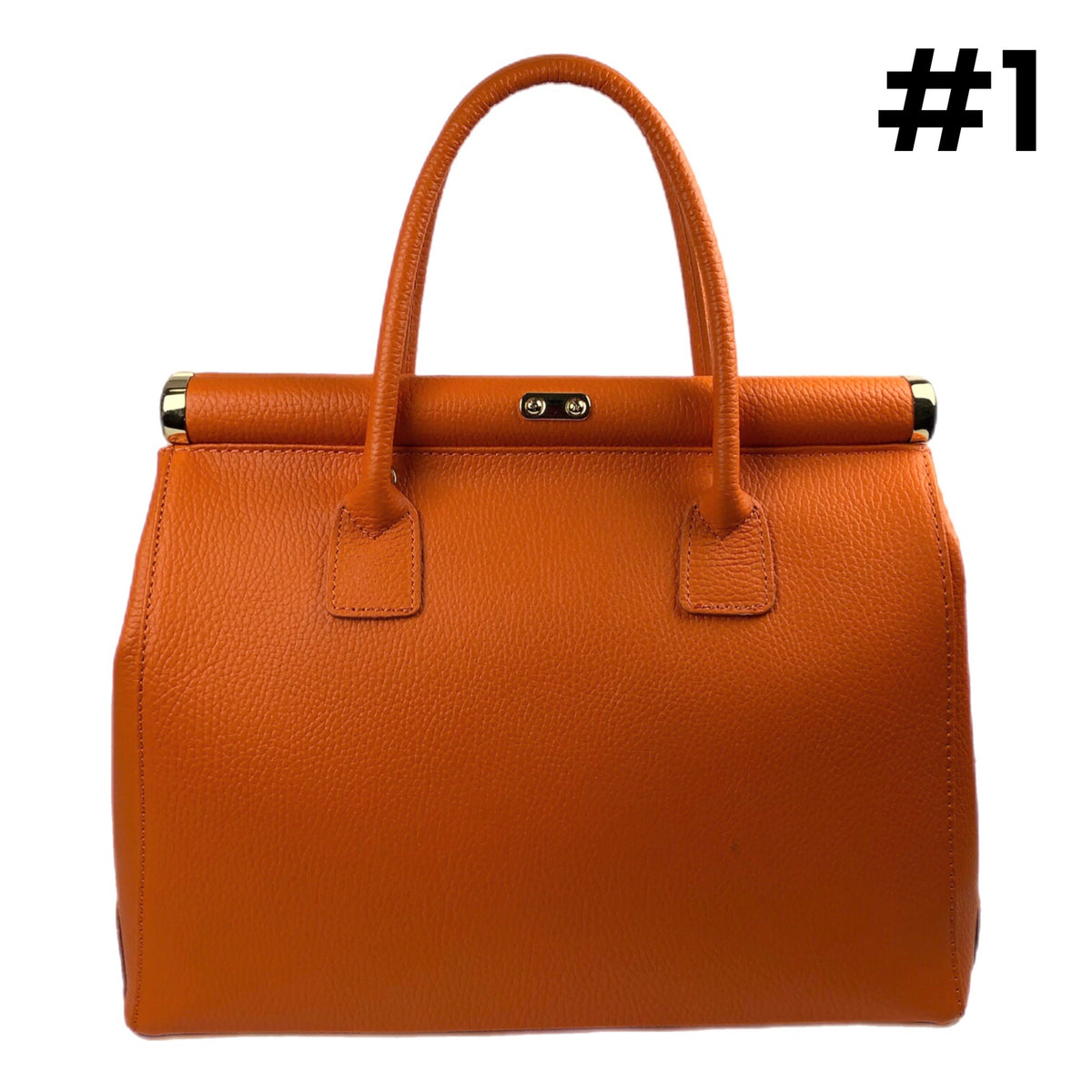CATERINA ORANGE LEATHER BAG
