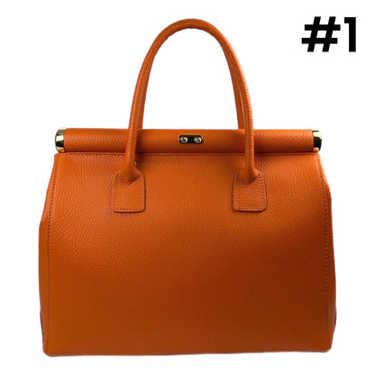 CATERINA ORANGE LEATHER BAG
