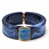 Valentina Neptune Blue Hinged Bangle on a white background