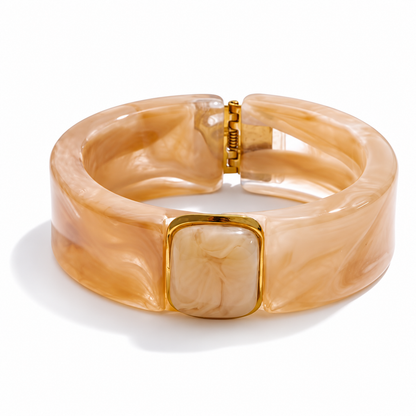 Valentina Taupe Hinged Bangle on a clean studio background