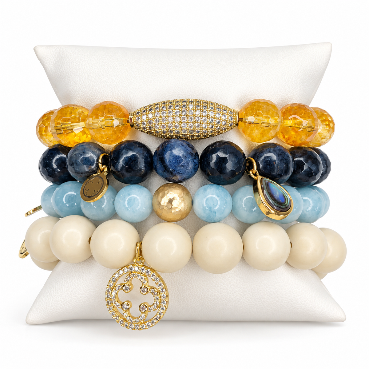 Blue Horizons Armparty on white studio background