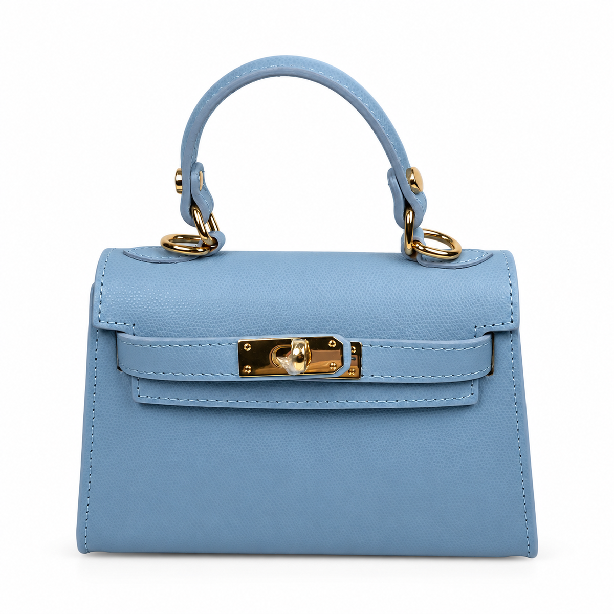 Sophie Light Blue Leather Handbag - Oriana LaMarca Designs
