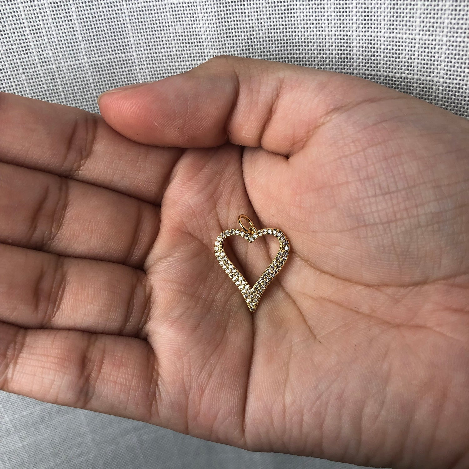 Pavé Open Heart Pendant