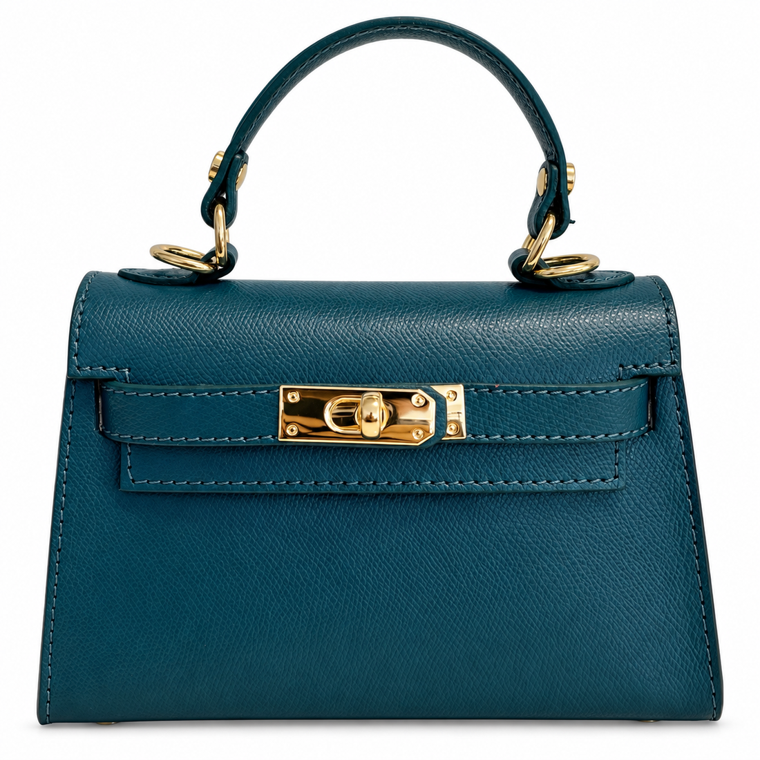 Sophie Teal Leather Handbag - Oriana LaMarca Designs