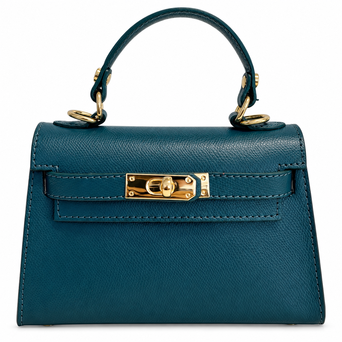 Sophie Teal Leather Handbag - Oriana LaMarca Designs