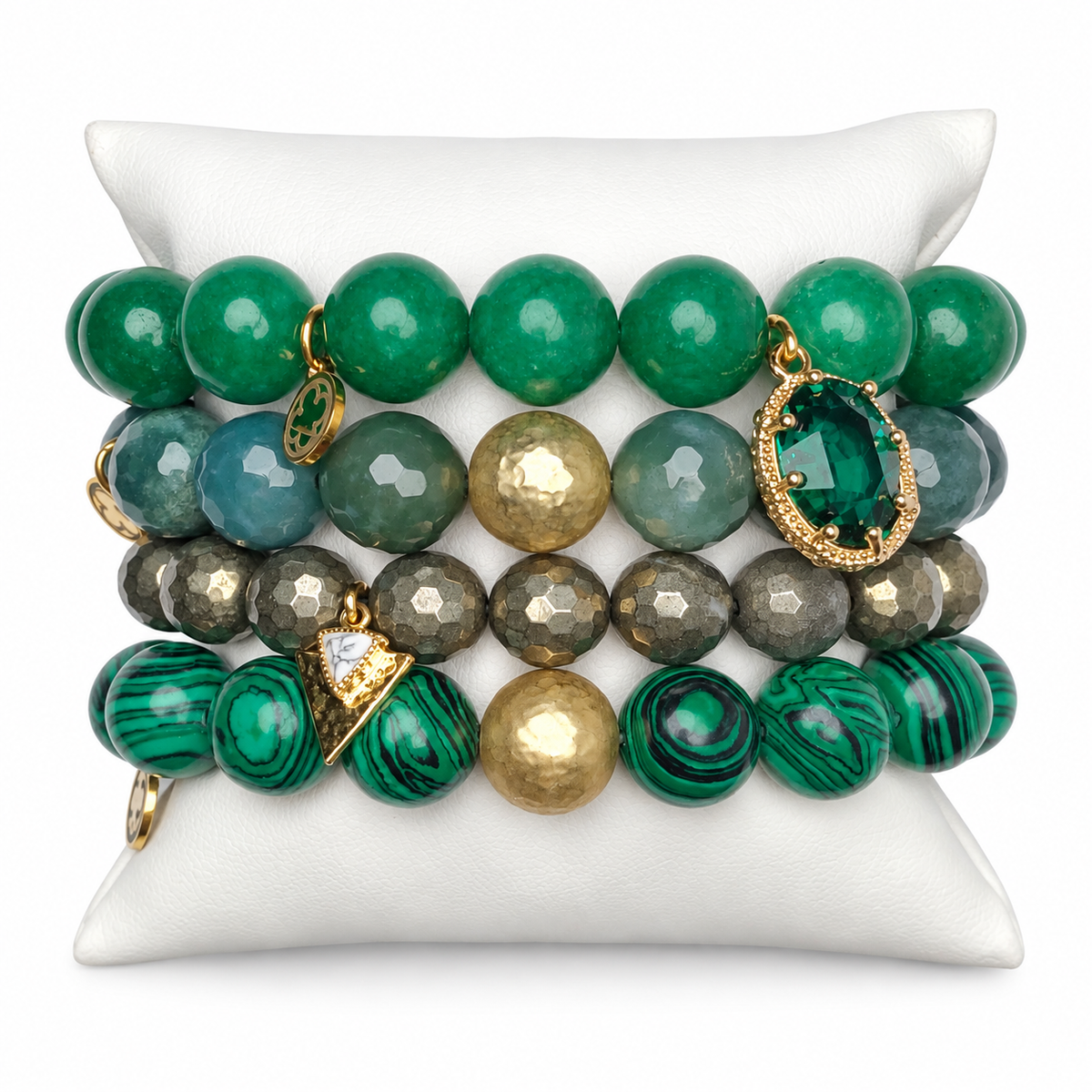 Green Day Armparty on white studio background