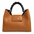 Gaia Italian Leather Naturale Handbag studio photo