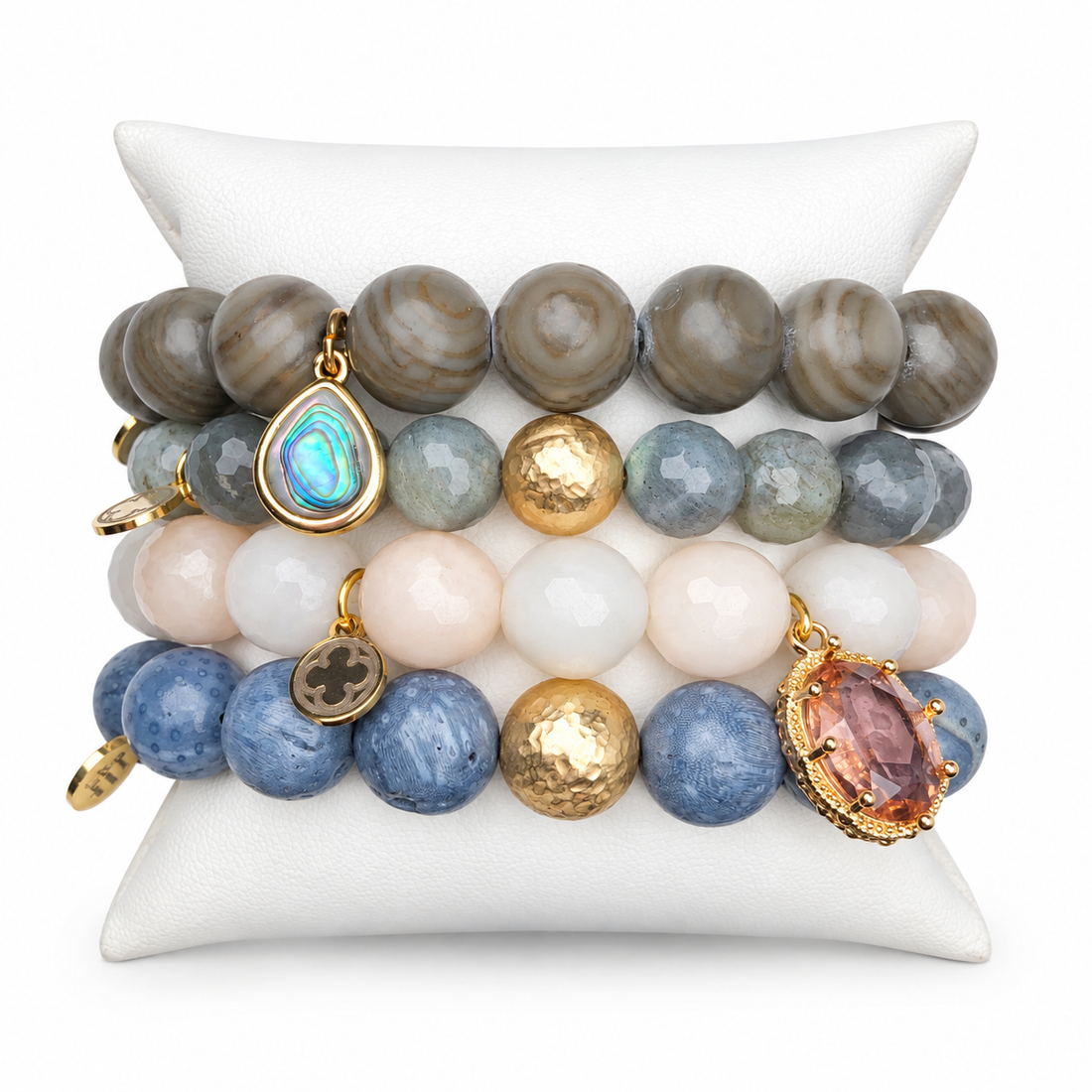 Blue Skies Ahead Armparty on white studio background