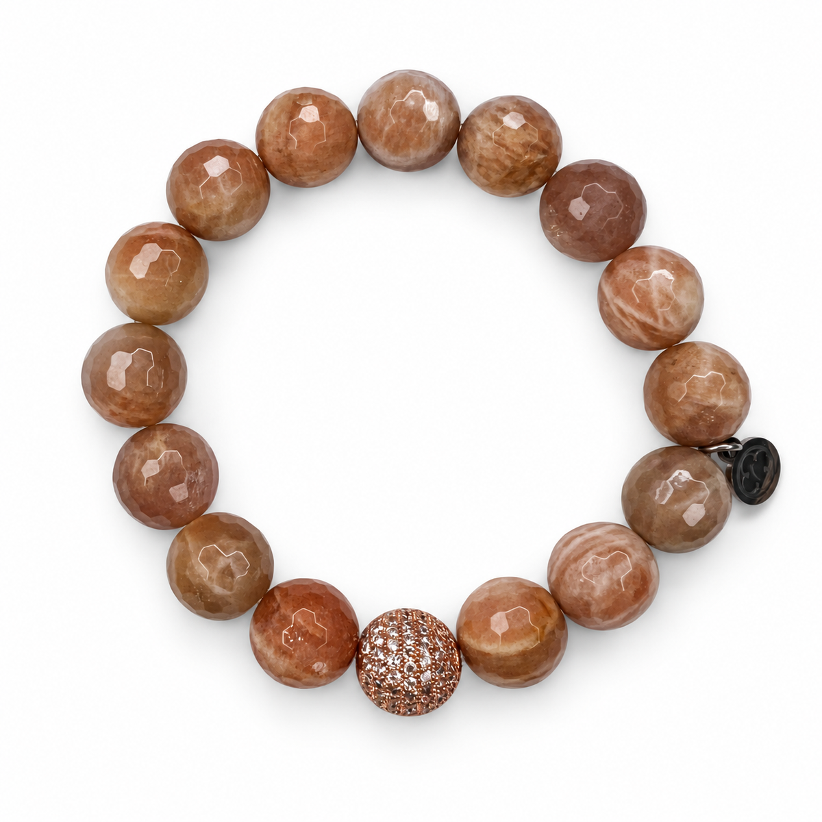Desert Moonstone with Micro Pavé Rose Gold Accent — Oriana LaMarca