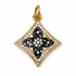 Harlequin Gold Clover Pendant on a white background