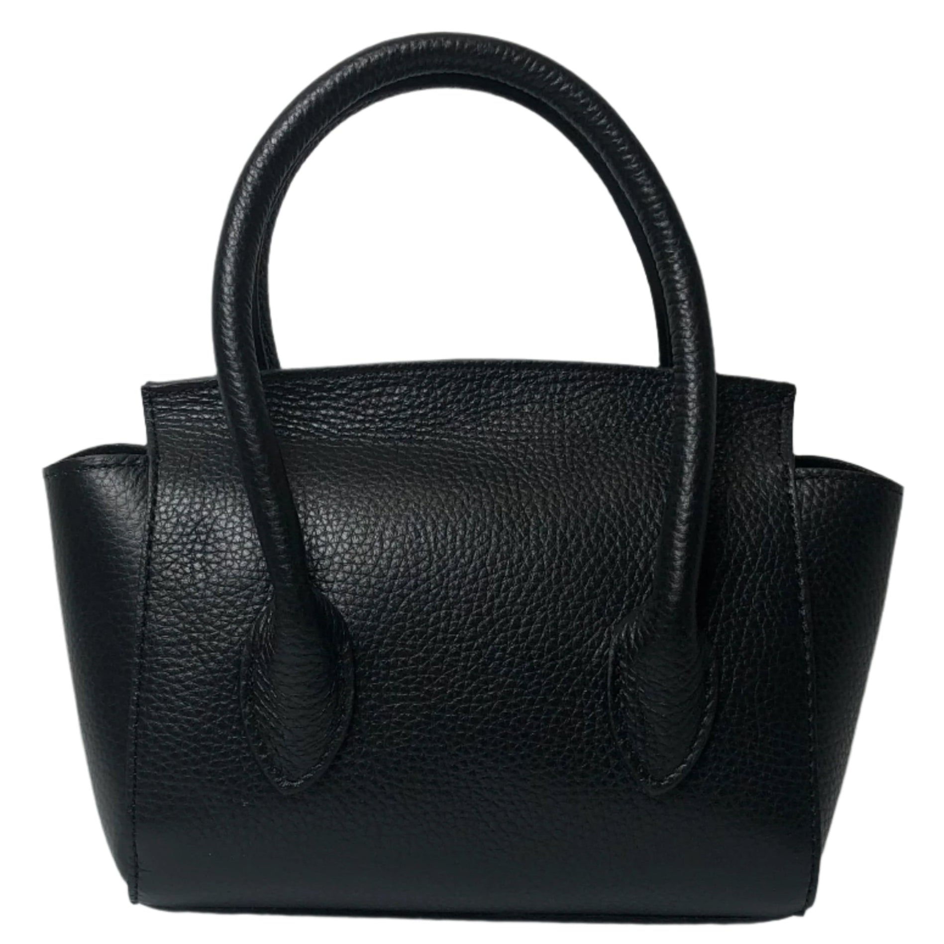 Martina Black Leather Handbag