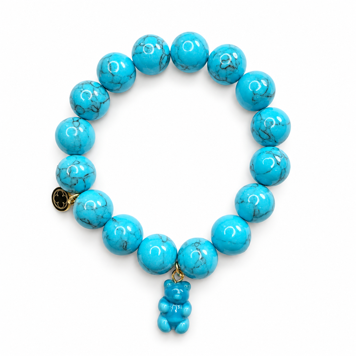 Blue Howlite with Blue Murano Glass Gummy Bear — Oriana LaMarca