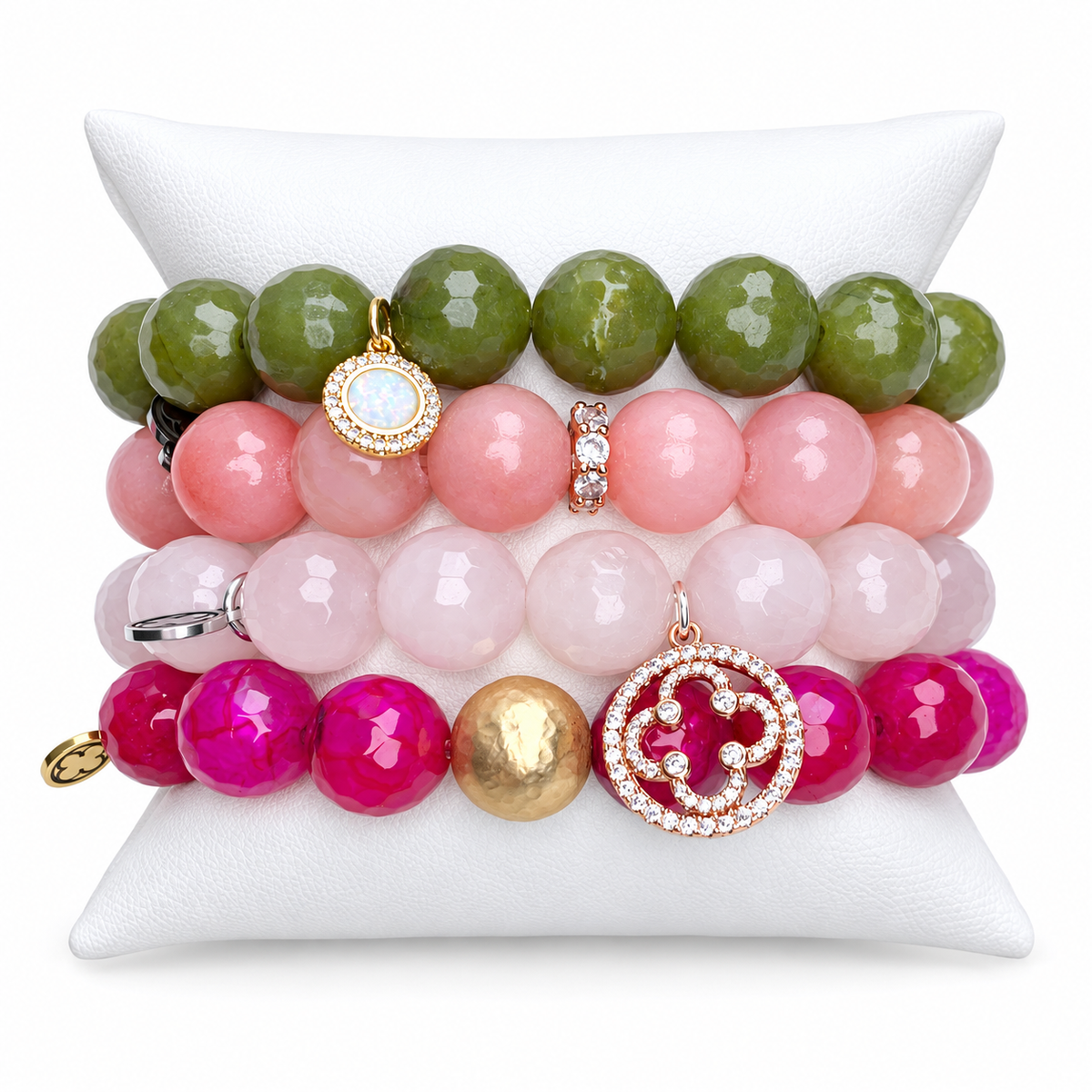 Blooming Orchid Armparty on white studio background