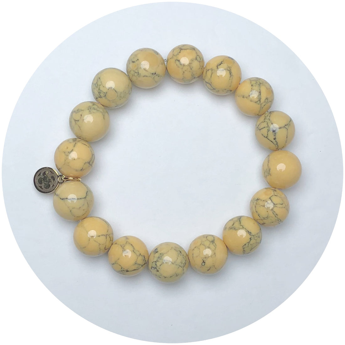 Mellow Yellow Howlite Beaded Bracelet