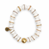 Tibetan White Zebra Agate with Hammered Gold Accent — Oriana LaMarca