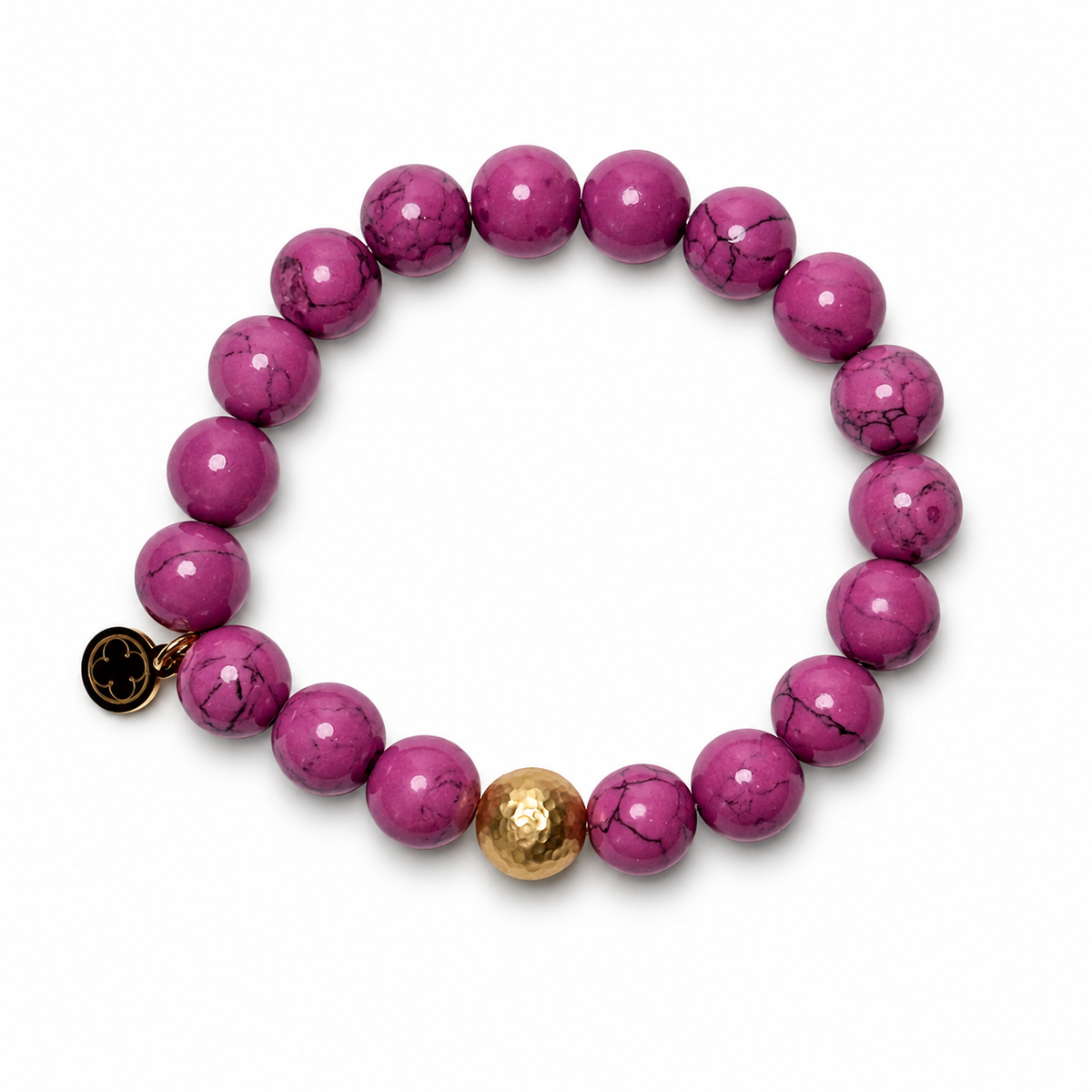 Lepidolite with Hammered Gold Accent — Oriana LaMarca
