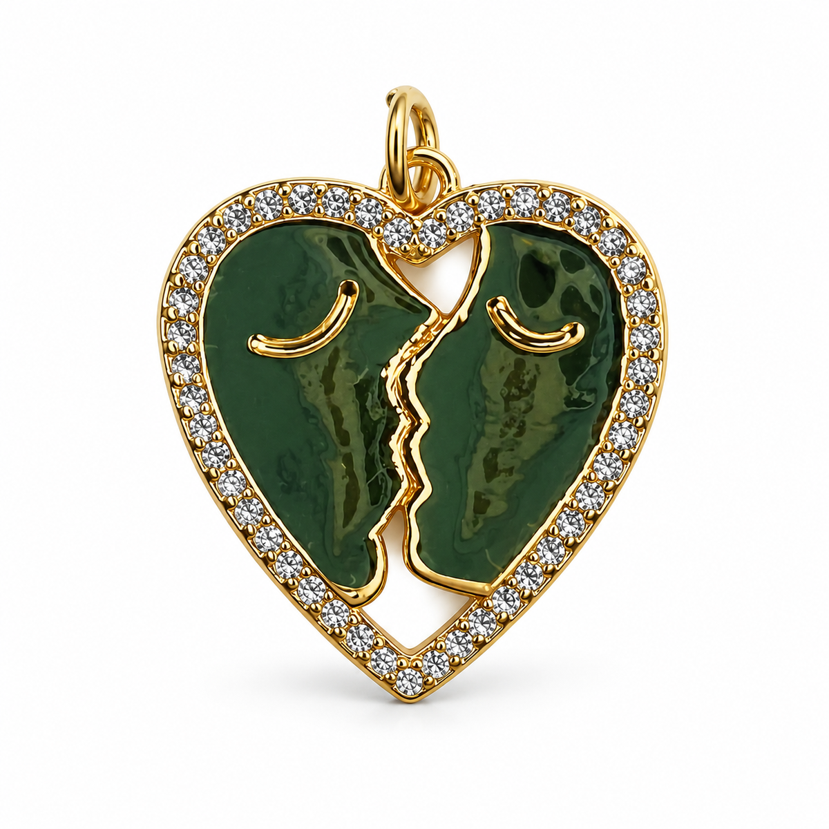 Lover Faces Pendant on a white background