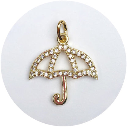 Pavé Umbrella Pendant