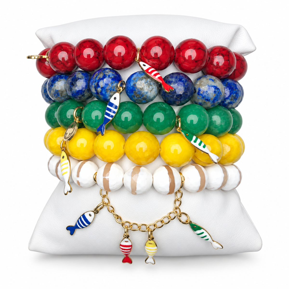Pesciolini Armparty on white studio background