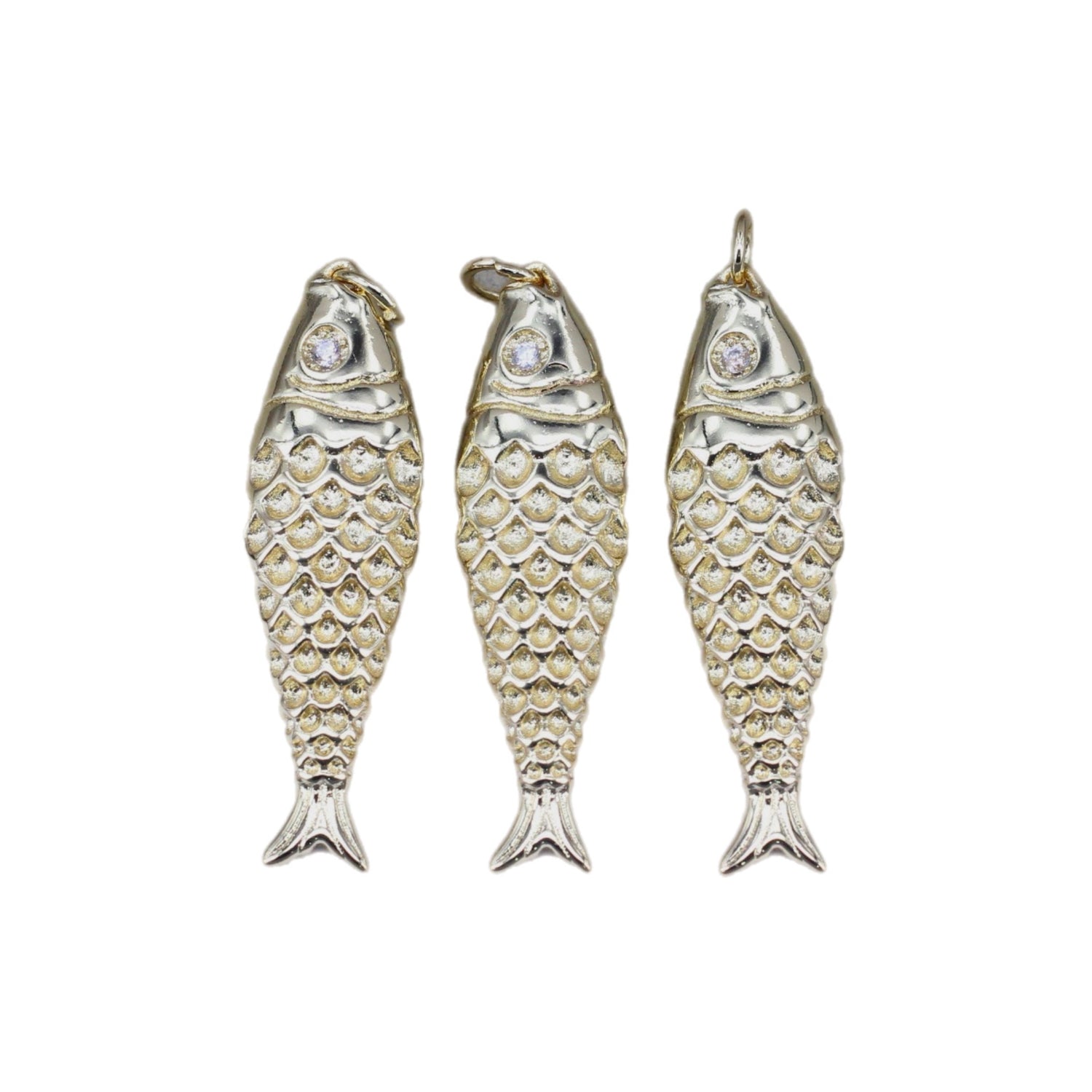 Gold Sardine Pendant
