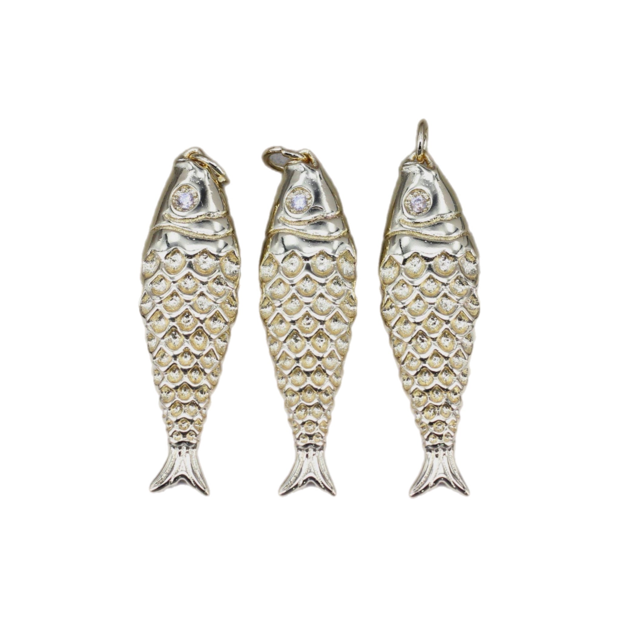 Gold Sardine Pendant