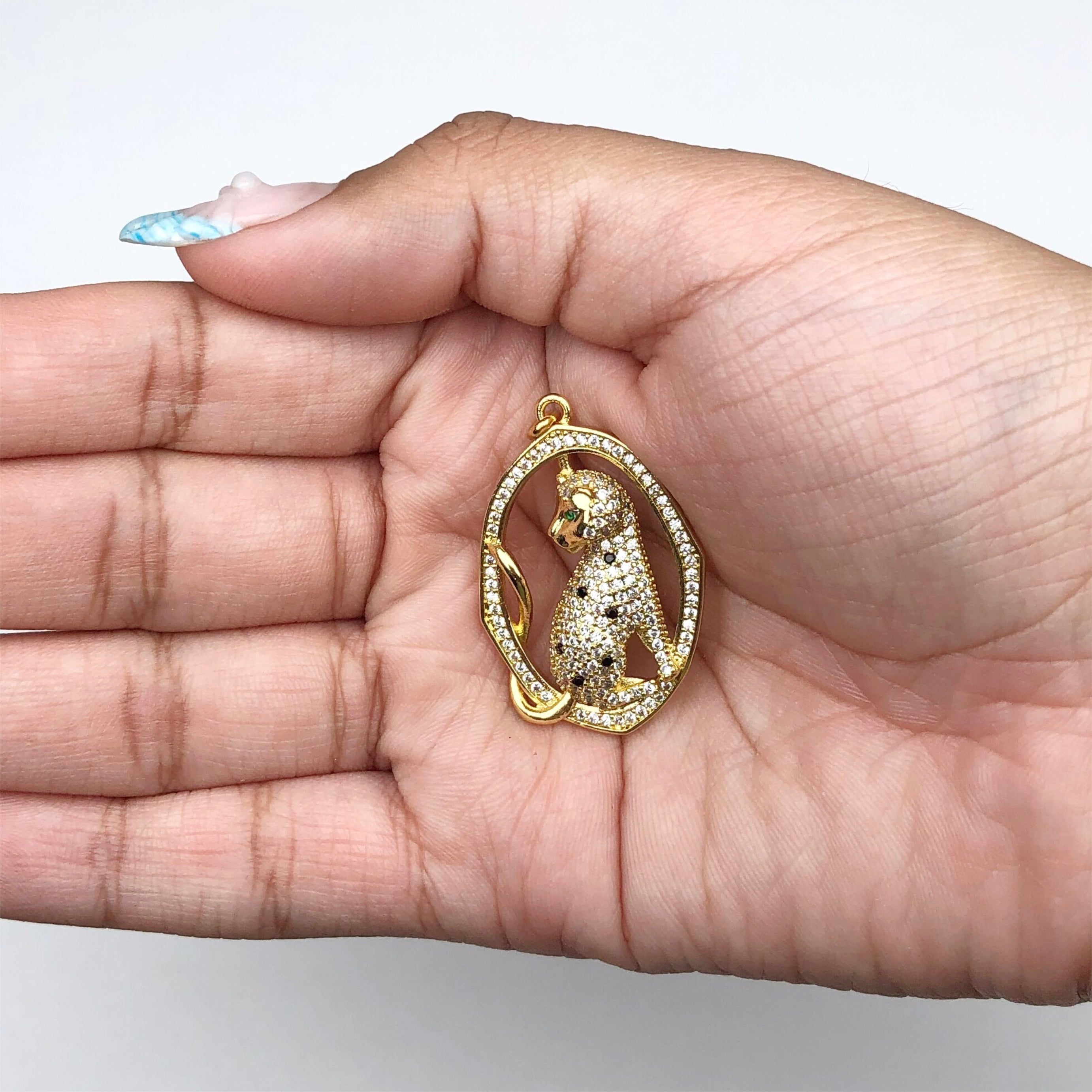 Pavé Leopard Pendant