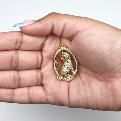 Pavé Leopard Pendant