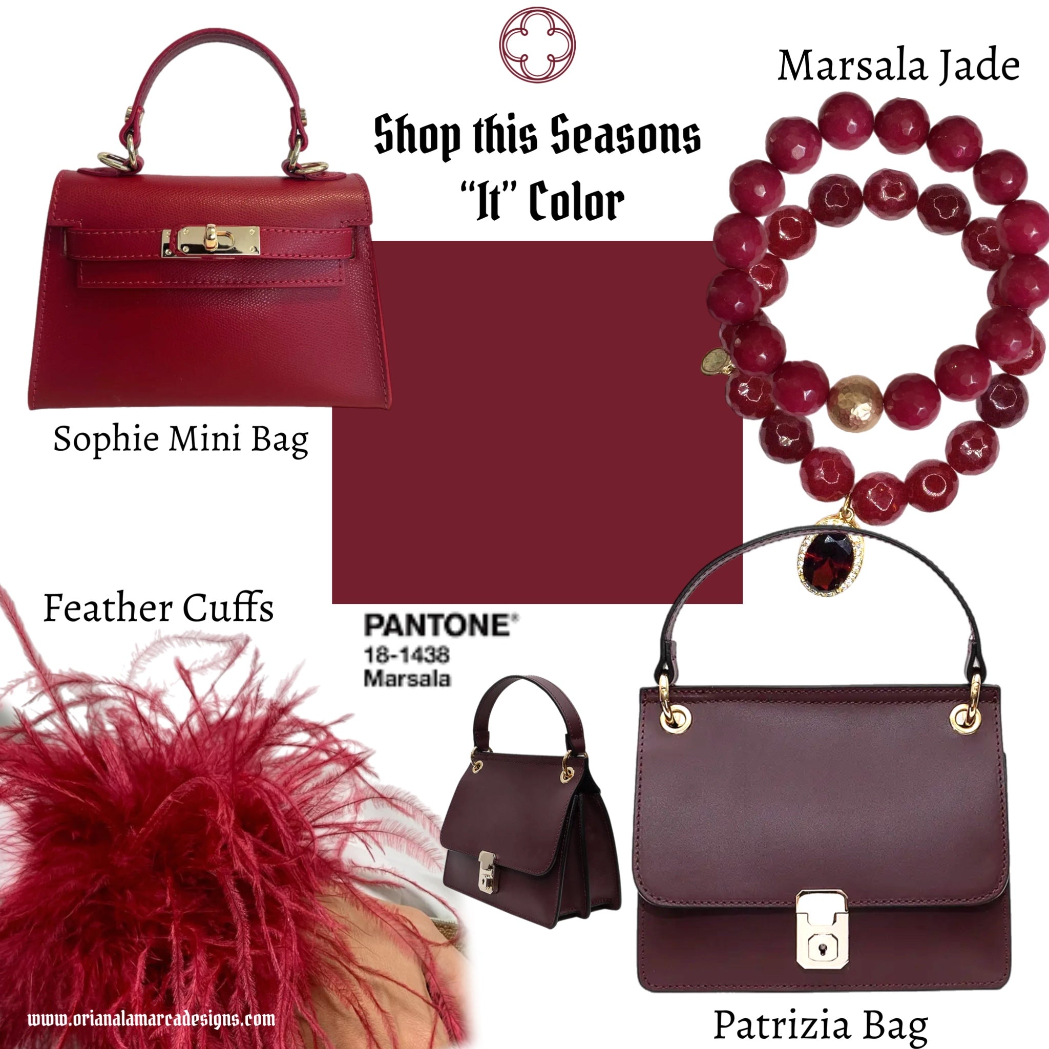 Sophie Marsala Leather Mini Bag