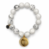 White Howlite with Pavé 11:11 Pendant on white studio background