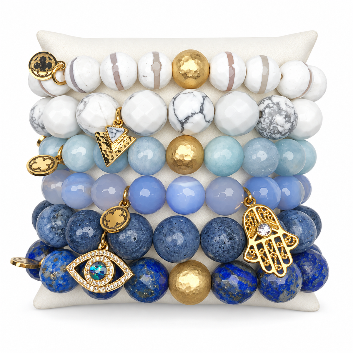 Greek Chic Armparty on white studio background