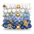 Greek Chic Armparty on white studio background