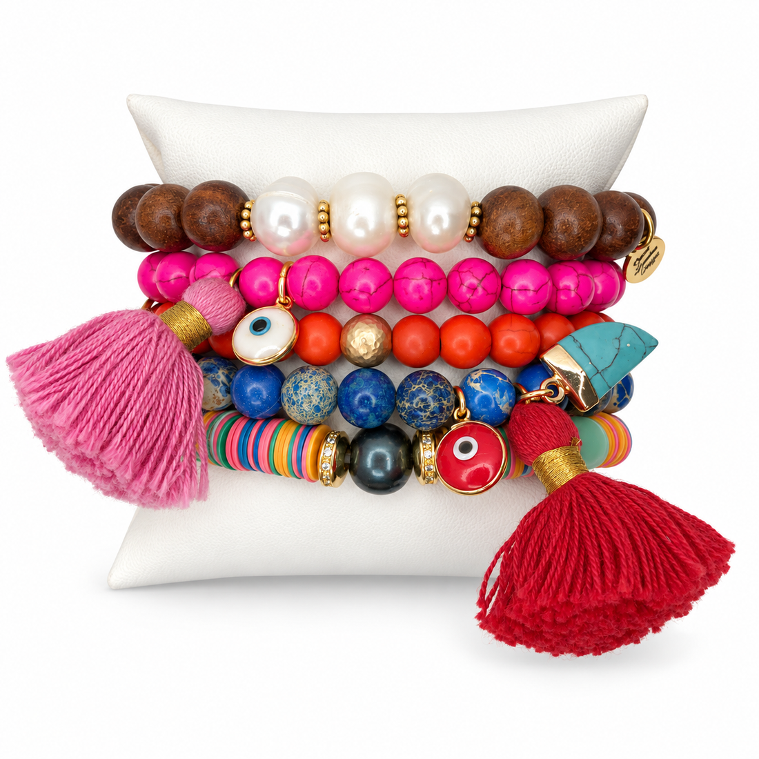 Manuela Armparty on white studio background