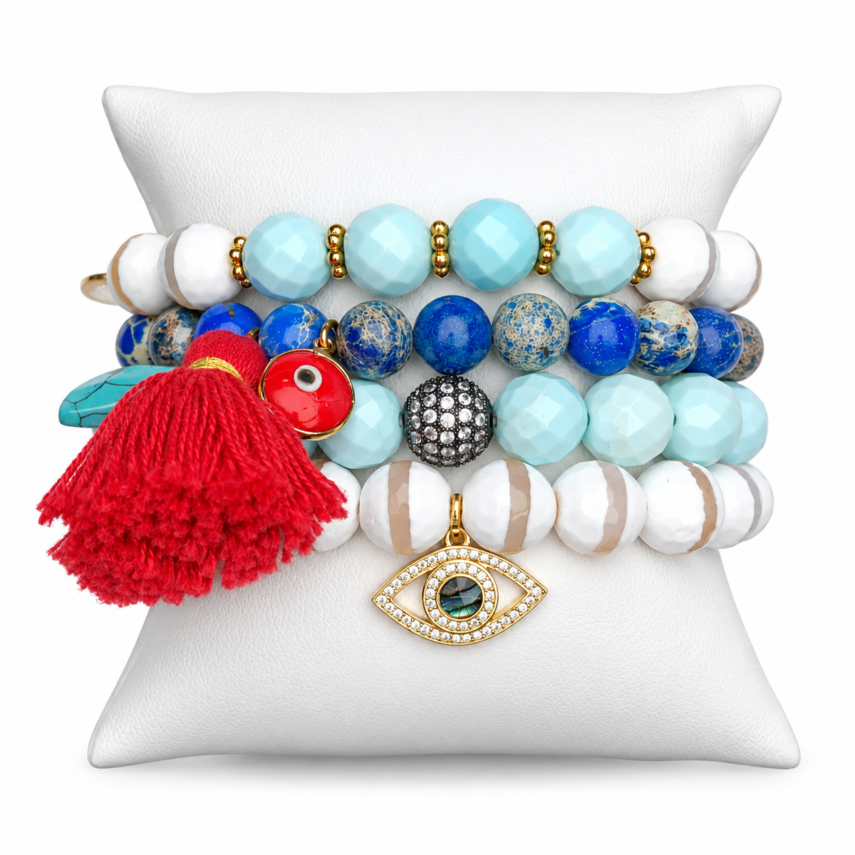 Eye See Through You Armparty on white studio background